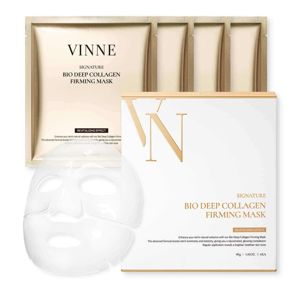 Best K-Beauty Collagen Mask | Bio Deep Overnight Glass Skin Mask - VINNE <+196.57% Hydration Boost>
