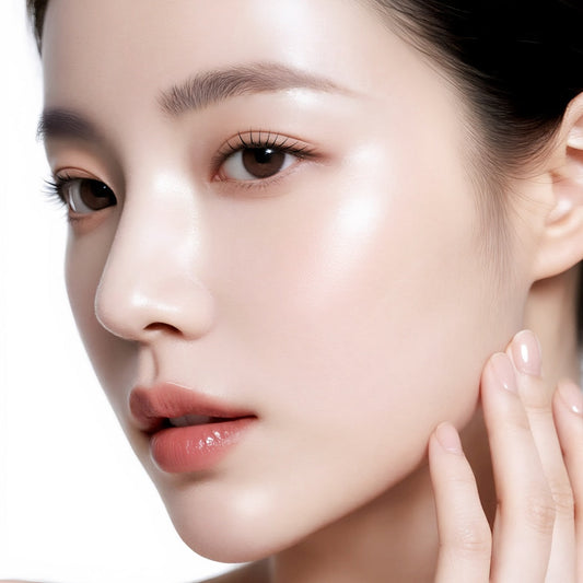 Model using Vinne cushion foundation and collagen mask