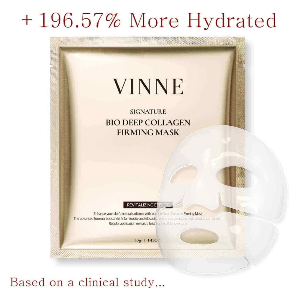 VINNE BIODEEP COLLAGEN FIRMINNG MASK 12枚 Vinne Collagen Deep Mask for Glass Skin & Anti-Aging