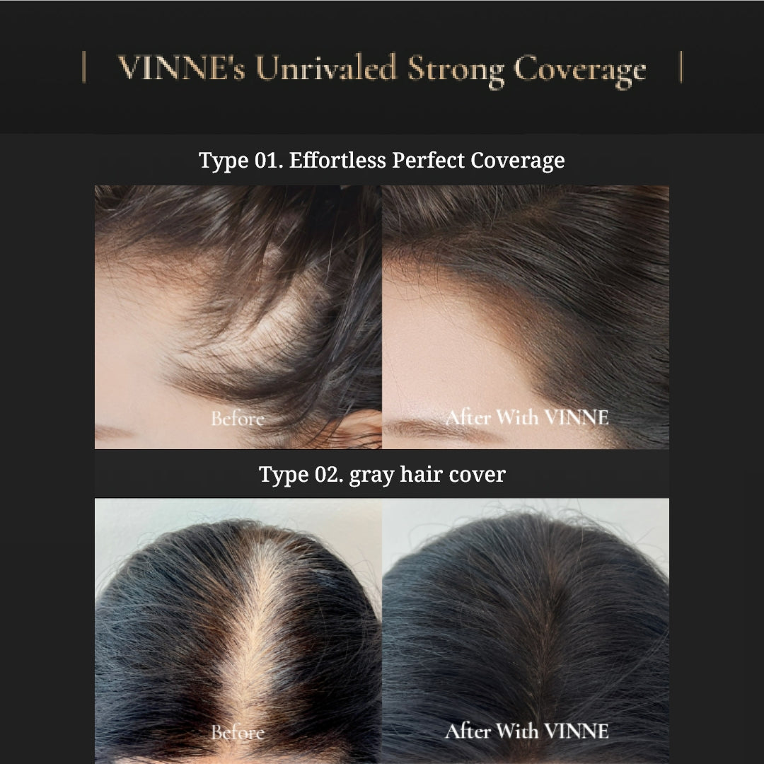 Vinne Hair Cushion Coverage Before After