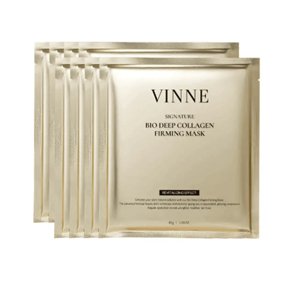 Best K-Beauty Collagen Mask | Bio Deep Overnight Glass Skin Mask - VINNE (8-Pack) <+196.57% Hydration Boost>